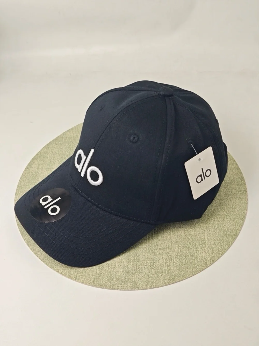 ALO Yoga Kids Navy Baseball Cap with White Logo